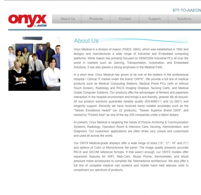 Onyx Medical Website