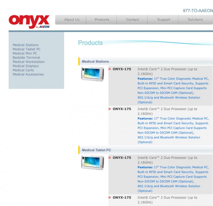 Onyx Medical Website